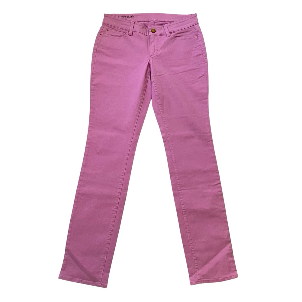 Ann Taylor pinkish purple modern fit slim leg pants size 6